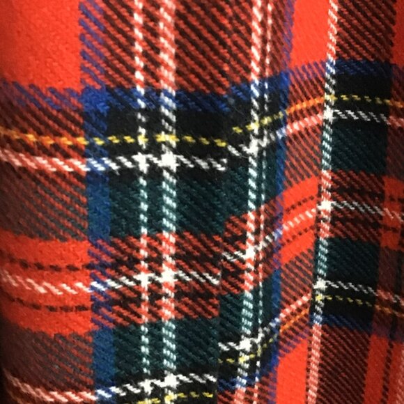 ANN STEVENS NEW YORK Vintage Wool Blend Wrap Plaid Long Length Skirt - Picture 5 of 8